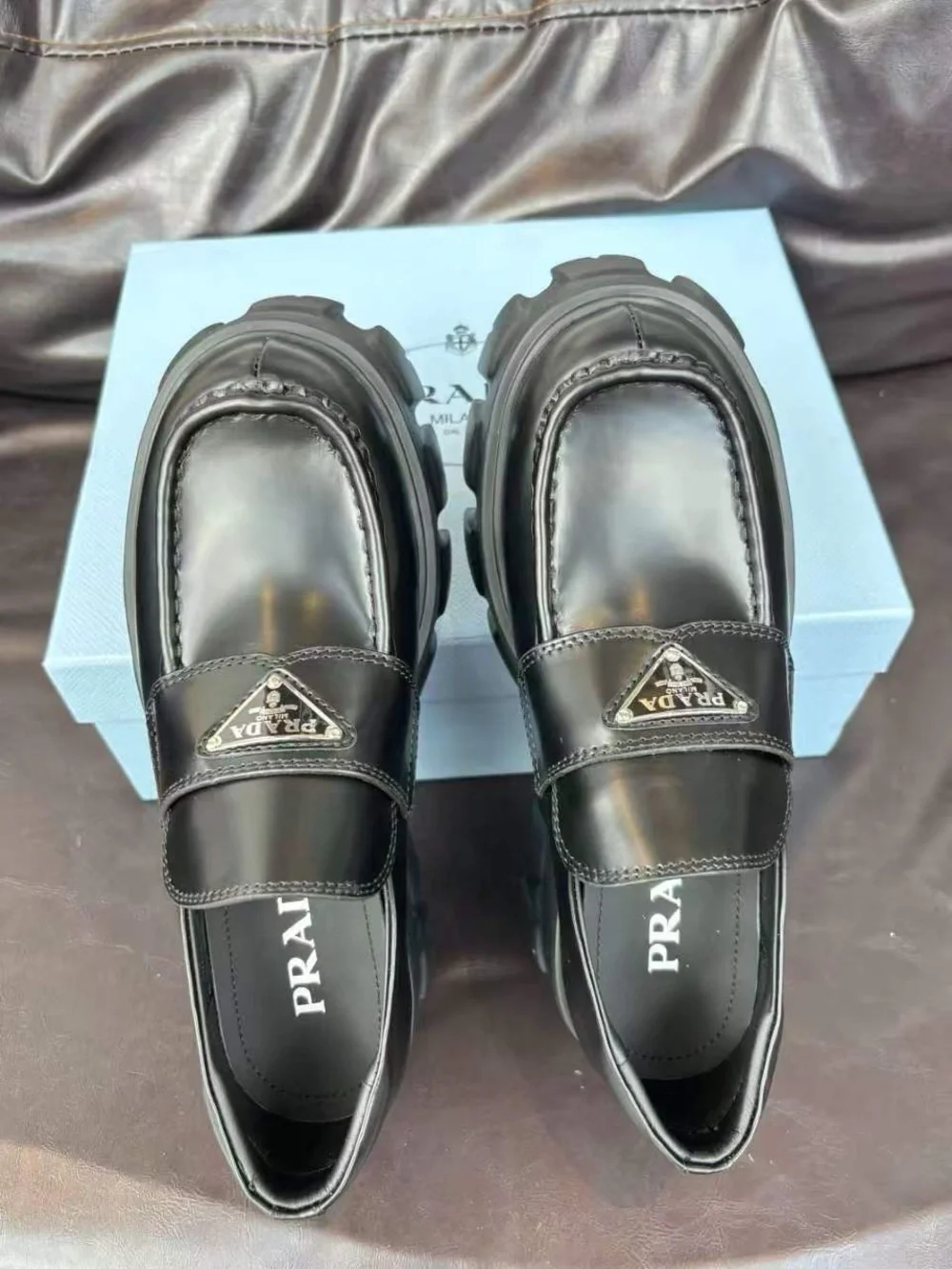 Prada polished black